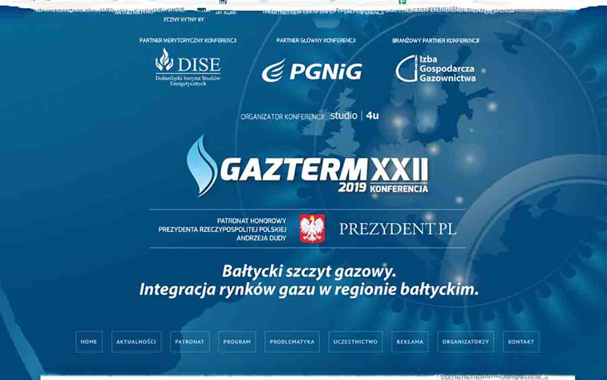 Strona www konferencji Gazterm
