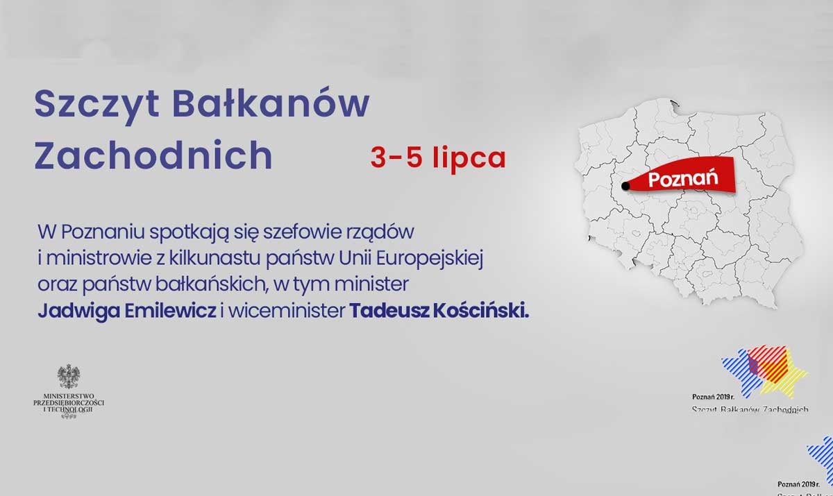 Plakat szczytu Bałkanów Zachodnich w Poznaniu