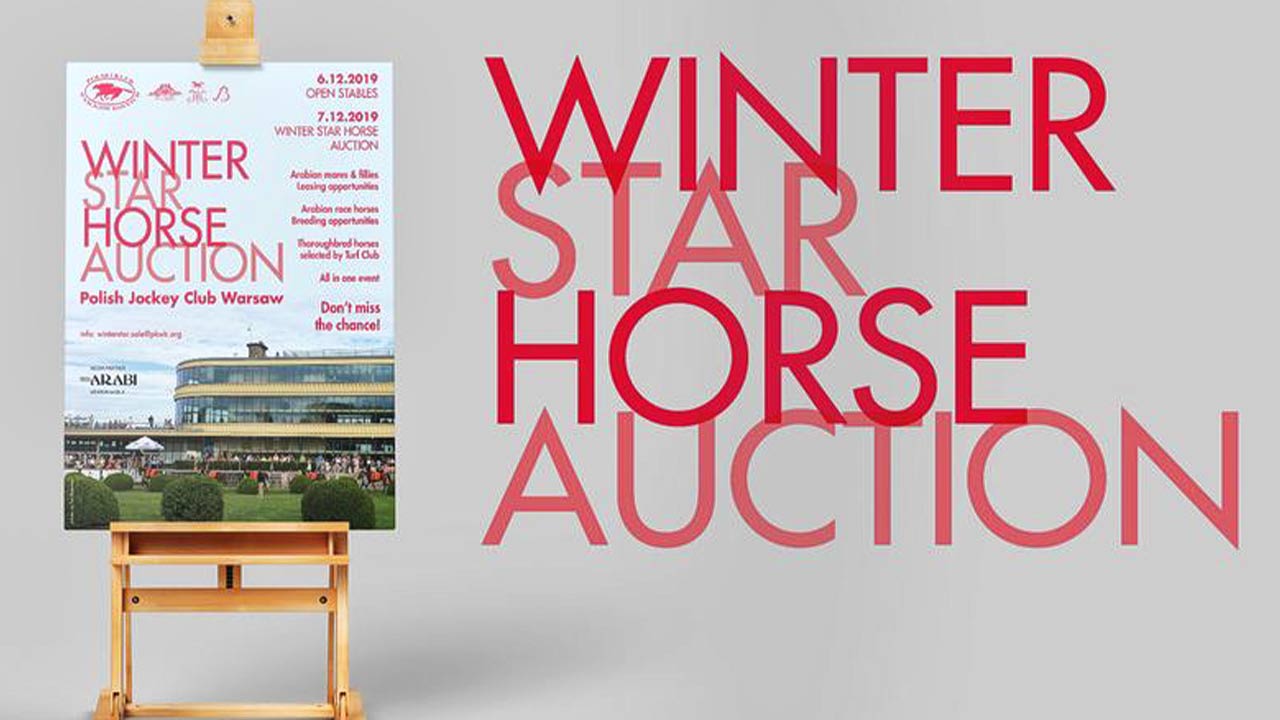 Plakat aukcji Winter Star Horse Auction 7 grudnia